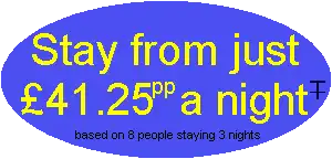 Nightly Price - £ 38.75pp/pn (average cost)